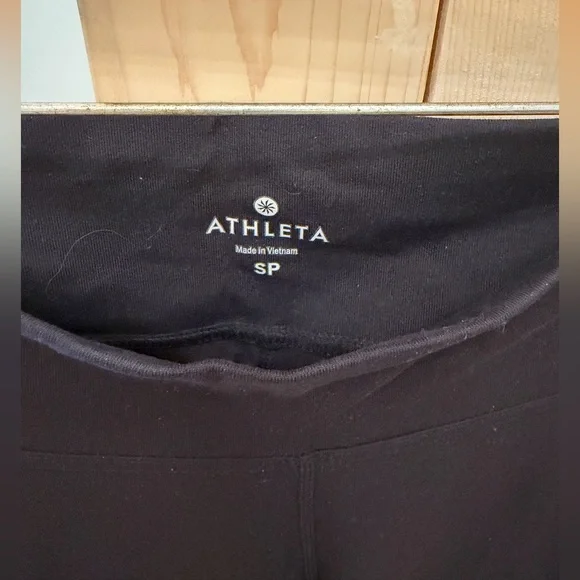 Athleta Women's Black Wide-Leg Pants with back pockets, SP - Picture 2 of 3